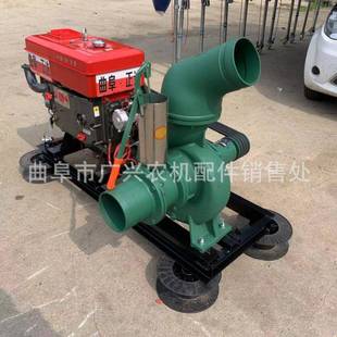 加大泵体6寸柴油离心泵农用灌溉大流量排污泵580方抗旱抽水机
