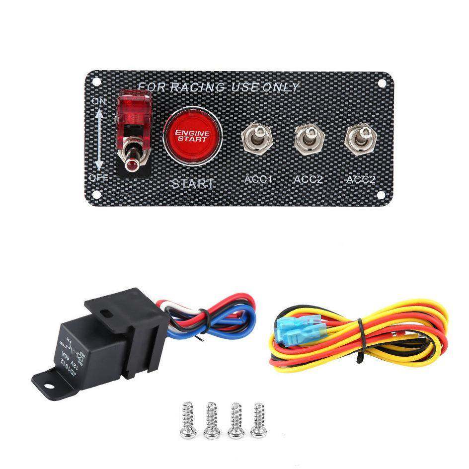 碳纤面板赛车点火开关带继电器4位点火启动控制盘装改面板,畜牧/养殖物资,畜牧/养殖器械,淘宝优惠券,粉丝福利购,淘宝优惠卷
