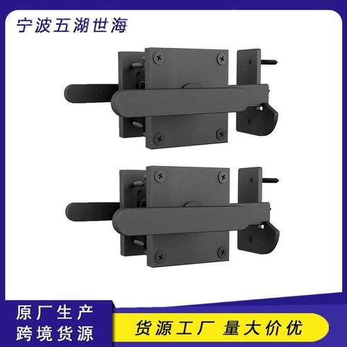 美式谷仓门翻转锁扣五金配件铁艺农场栅栏门平移门金属闩锁门栓