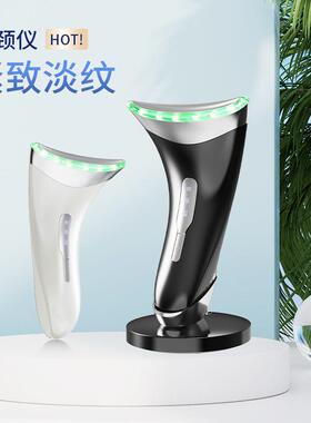 新款美颈仪淡化颈纹法令纹护理美容EMS微电流按摩器震动嫩肤仪