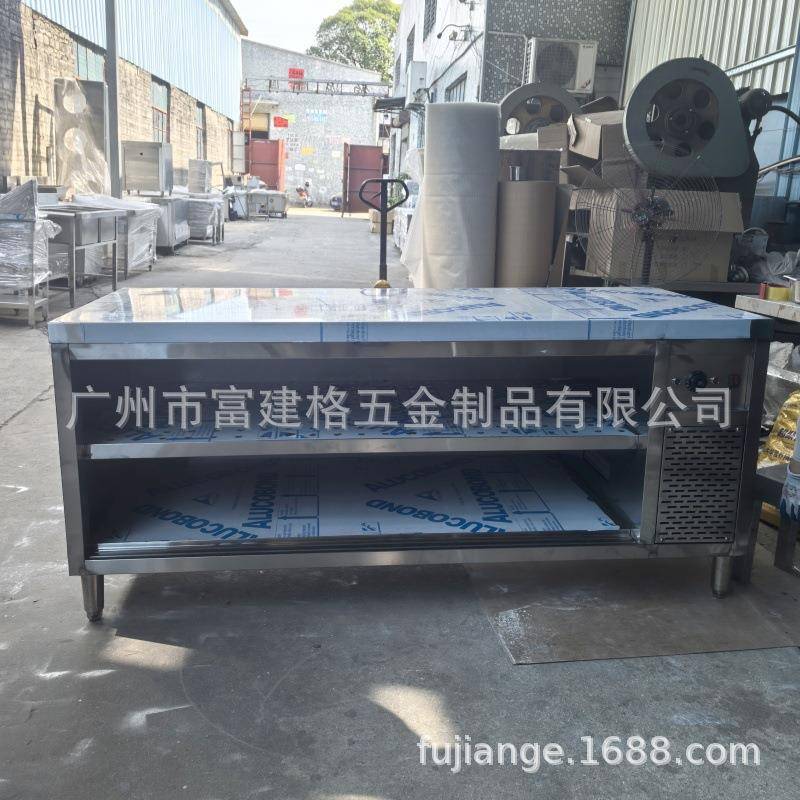 暖碟柜商用不锈钢荷台带加热操作台酒店保温加热碗盘柜厨房工程款图片