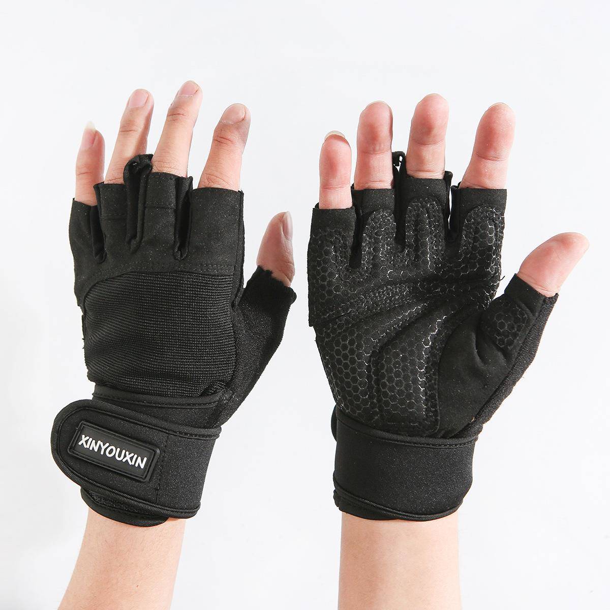 新款男女款秋冬季健身房手套举重哑铃户外运动锻炼训练护腕防护