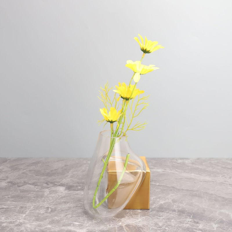 简约现代玻璃流体花器样板间茶几电视柜桌面客厅玄关装饰饰品摆件