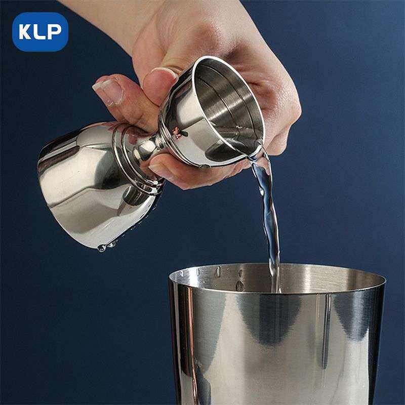 KLP不锈钢印第安式量酒器量杯盎司杯30/60ml带刻度双头jigger