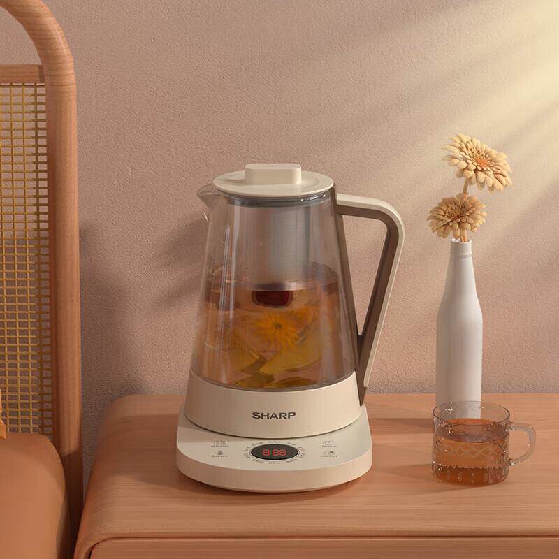 夏普液体加热器养生壶烧水壶煮茶壶器1.5L 304不锈钢