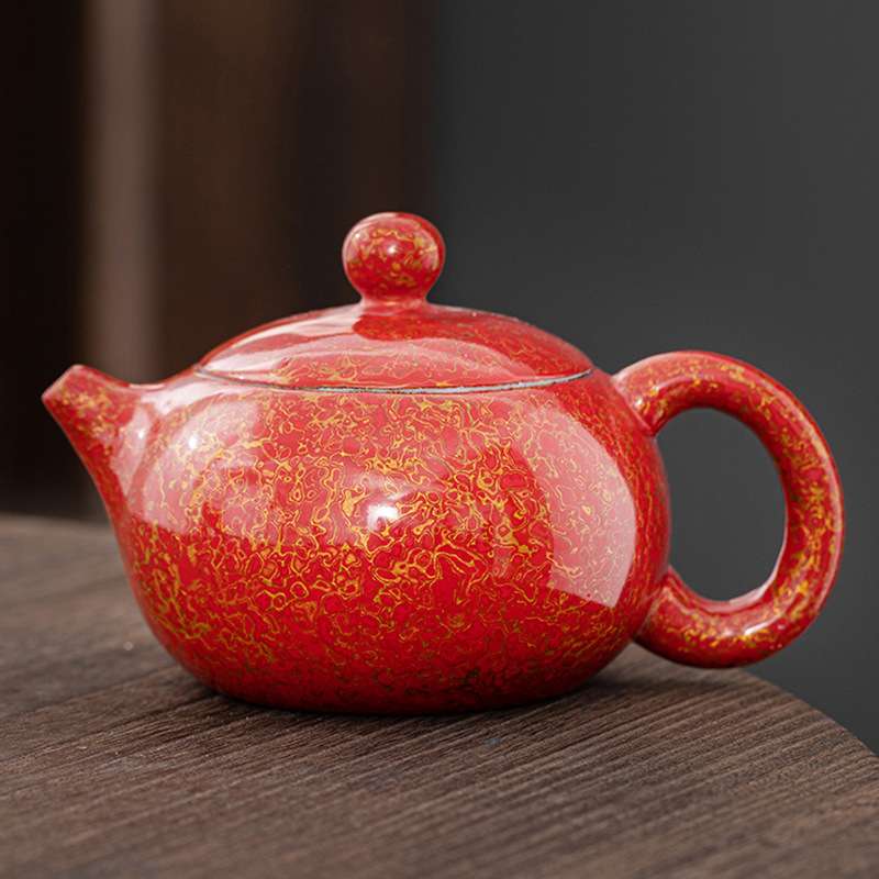 弘一漆器茶具纯全手工羊脂玉西施壶单大漆茶套装紫砂壶功夫泡茶壶