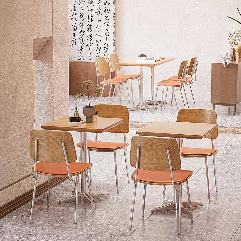 西餐厅桌椅组合餐饮店餐椅休闲奶茶店咖啡厅桌子椅子套装餐厅商用
