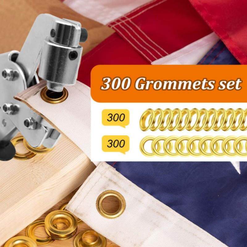 30CSO0套金色气眼配安广装钳套装盒装告报喷写绘布扣展架扣眼海真