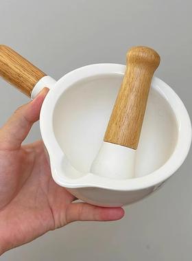 陶蒜臼子捣蒜器TCJZ2407家用手动研磨石打器蒜泥神小号瓷臼压蒜捣