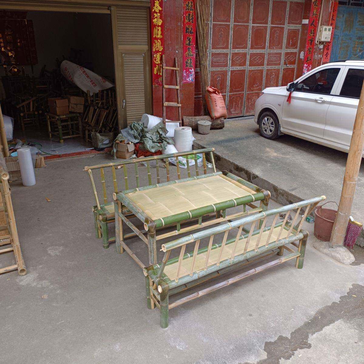 禅竹凳子竹子意靠背阳餐台985椅长椅民宿厅椅传统老式椅手工椅子