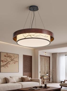 宋厅式美学绘客厅吊灯中式实木禅意古风枯66162树山水画餐吊灯卧