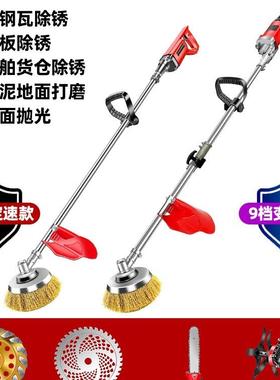 水刷泥地面电动打磨2光21380V插电除锈机抛工字彩钢瓦钢丝机磨地