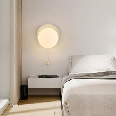 壁灯卧室床头灯现代简约拉过开关厅沙发电线445视背景墙道客走廊