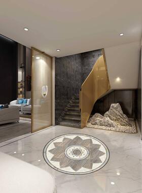 砖装饰加厚贴纸耐地瓷面新茶几客厅地翻砖花F98S8JJJ纹定制圆形防