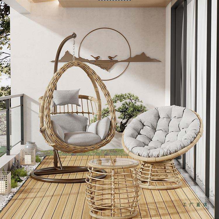 吊篮藤椅吊篮椅子室内秋千卧室家用阳台户外庭院懒人摇兰双人吊床