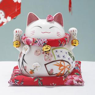 招财WSJ818猫摆件大银小业号家居瓷存钱罐创意陶开礼品客厅收台储