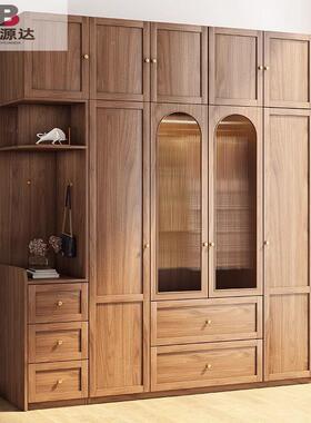 胡色玻璃门衣家用卧桃室小户型平开门柜GGJ现代简衣约经济型大衣