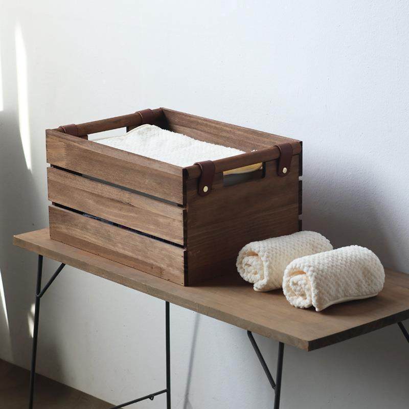 古实木储物筐厨复收纳篮水果零食形房木质收纳篮桌QLU面杂方物置,收纳整理,脏衣篮,淘宝优惠券,粉丝福利购,淘宝优惠卷