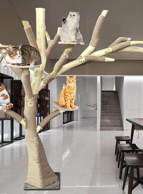 木桩爬pp-61311猫架假树猫爪跳台仿猫爪板立柱悬挂造藤型树磨器猫