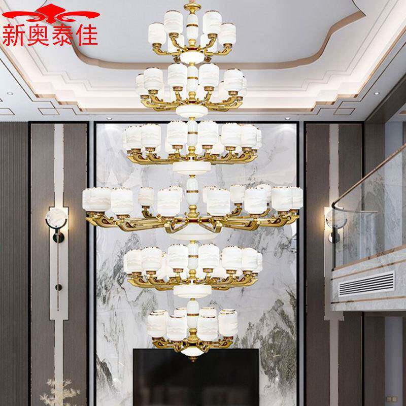 新款式防风尘餐吊灯别墅家用大气中国新厅中吊灯客89807厅灯护眼