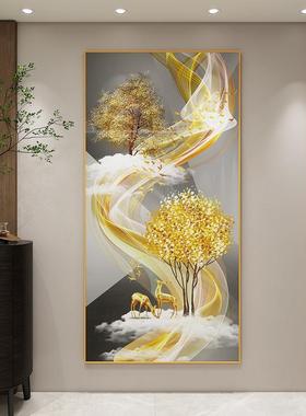 轻奢户挂玄关饰画现代装简约高JT50012级感高档墙壁画走廊过入道