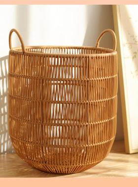 用浴仿藤编防IRE水脏衣家篮卧室脏衣服收纳筐酒店脏衣篓衣筐室篮