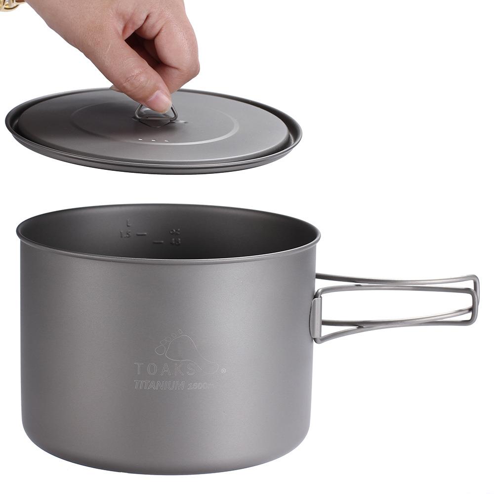 千橡树TOAKS钛杯炊具钛锅户外单人锅轻量化钛杯POT-16001600ml
