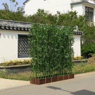 仿真竹子公司酒店造景隔断屏风假竹子室内装饰户外遮挡仿生绿植竹