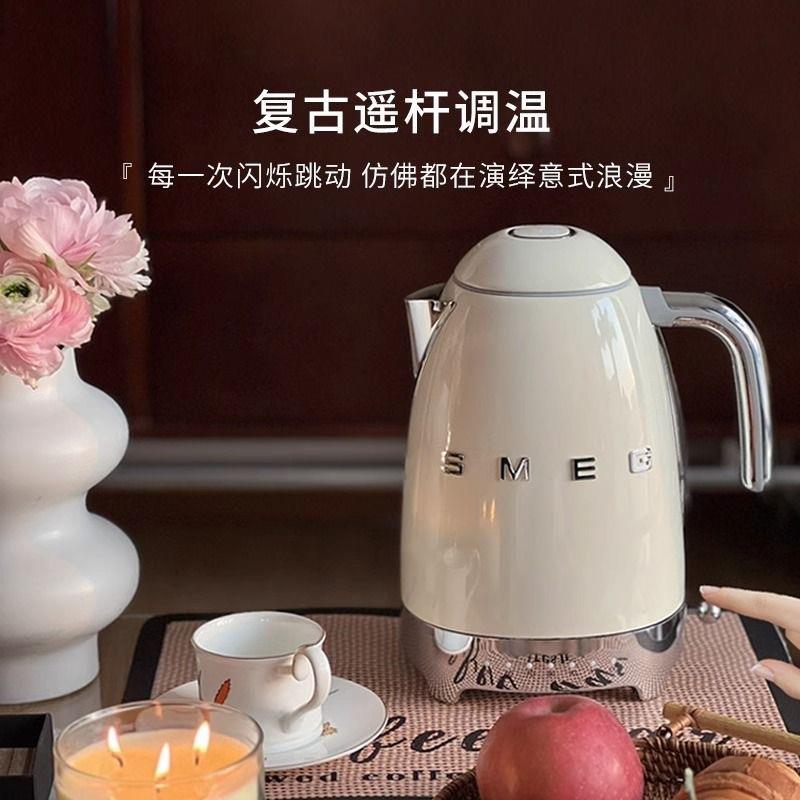 外贸SMEG斯麦格四代复古电热水壶不锈钢保温恒温电水壶KLF041.7L