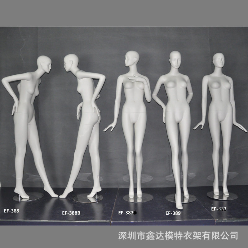 新款亮光白女装全身模特组合展示模特道具玻璃钢服装陈列模特