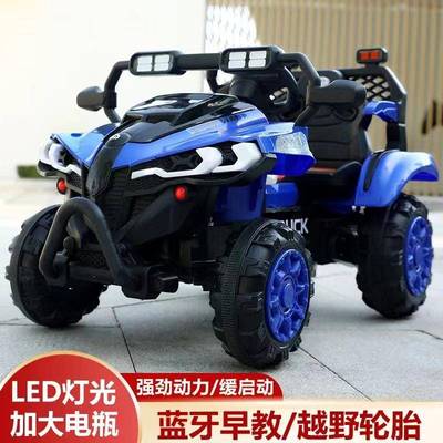 新款儿童电动超大汽车四轮越野车四驱带遥控可坐大人宝宝电动童车