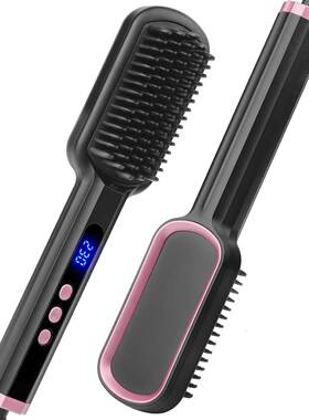 2in1负离子直发梳子外贸直销新款直发器带负离子直发电梳拉直发美