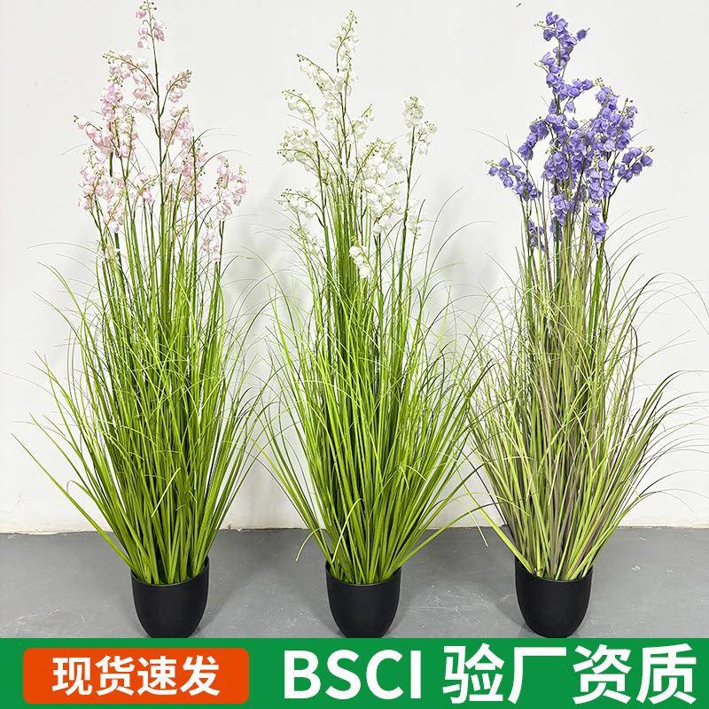 热卖新款风铃花仿真盆栽假花家居装饰客厅摆件摄影道具绿植盆栽