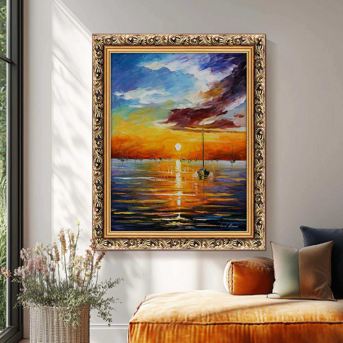 世界名画阿夫列莫夫油画街景花卉树木风景装饰画餐厅玄关卧室挂画