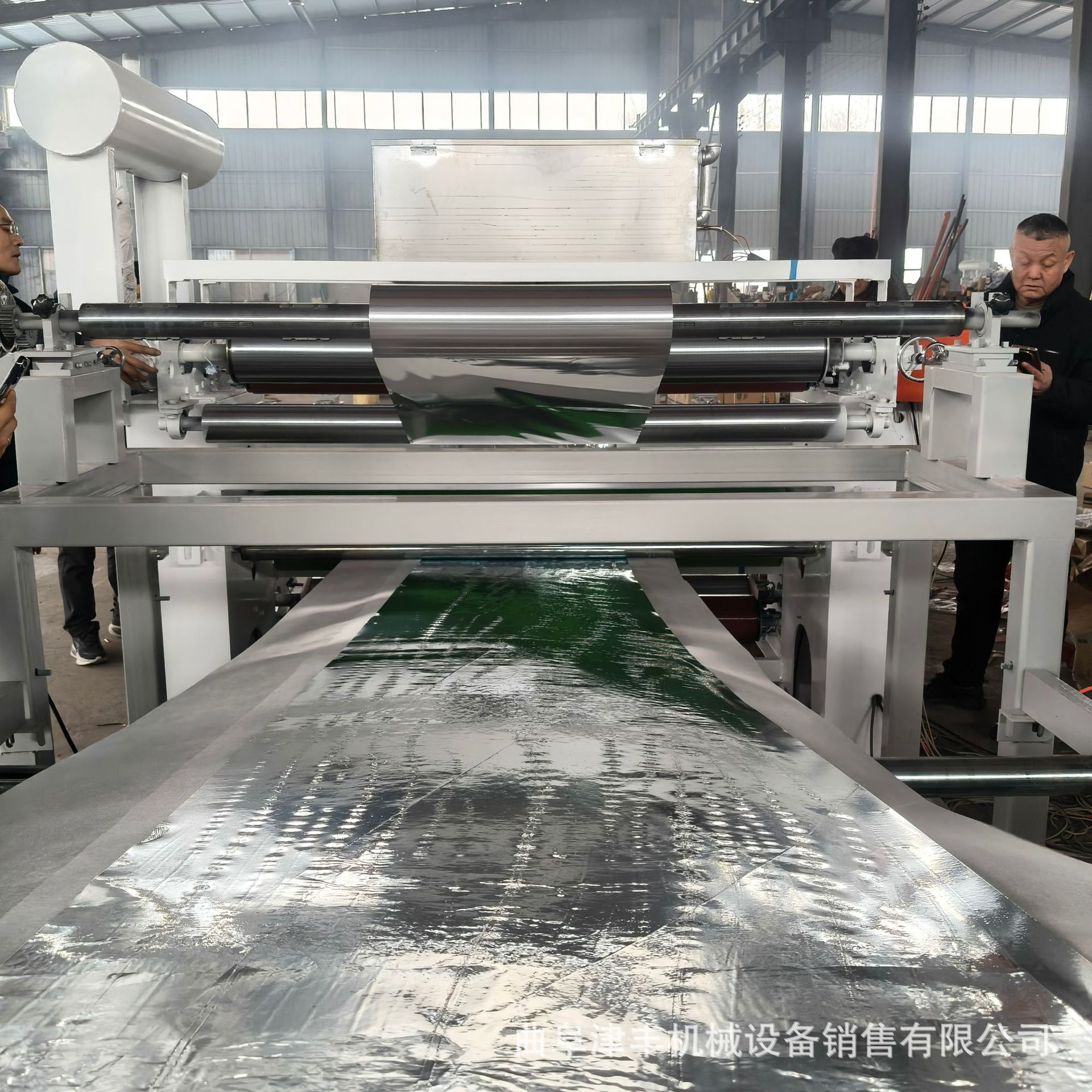 地板革离型纸压敏胶贴面机毛毡布地毯面EVA复合机卷对卷三合一