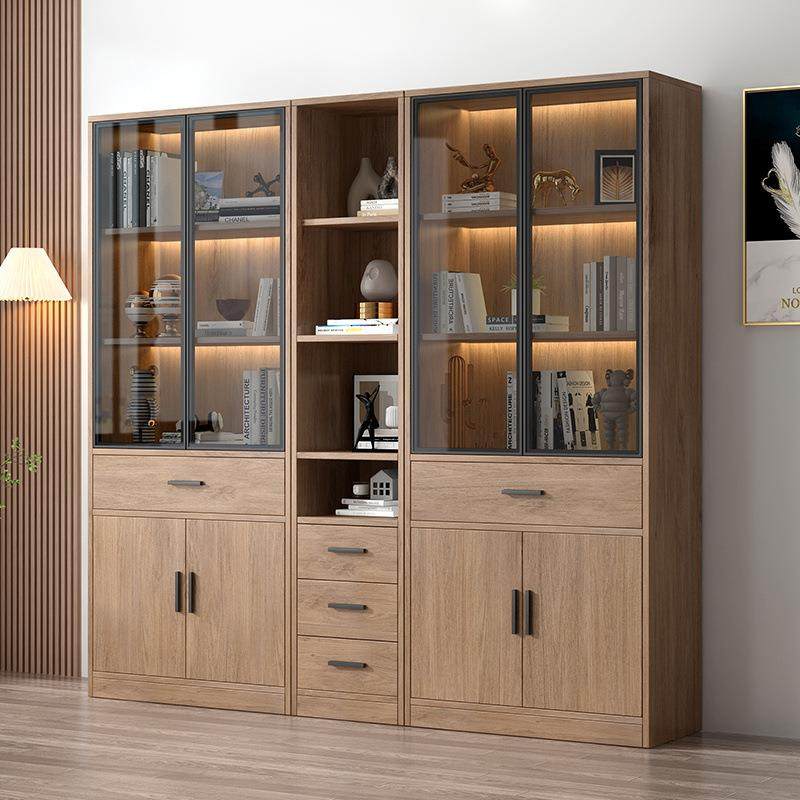书柜带玻璃门一体靠墙家用文件柜整面墙书橱轻奢高档办公室展示柜,机械设备,其他机械设备,淘宝优惠券,粉丝福利购,淘宝优惠卷