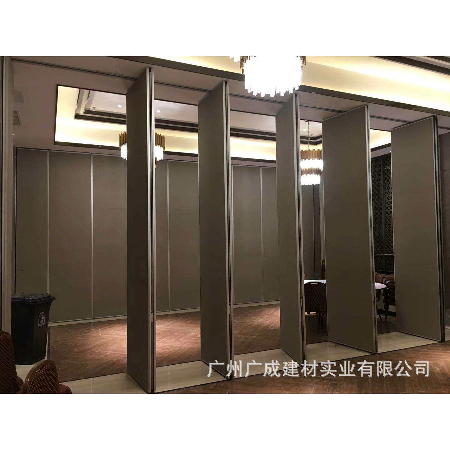 惠州舞蹈室镜面活动隔断可折叠培训室移动屏风墙画移门悬挂吊趟门
