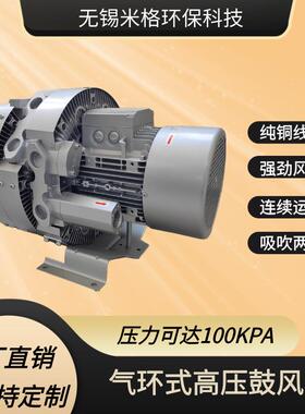 高负压真空泵100kpa7.5kW气环式真空吸附包装用鼓风机