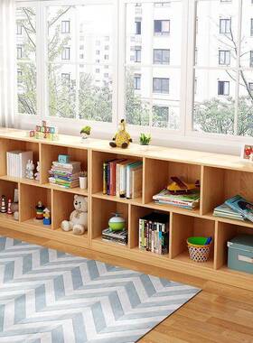 接IIX柜子收学生教纳室书拼架书柜书橱矮柜落飘窗柜子绘本架地置