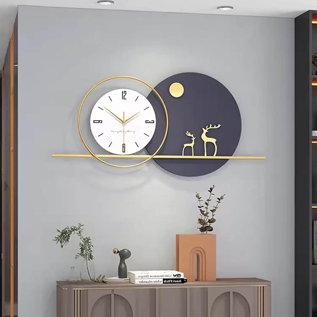 2023新款客简厅钟表挂钟YH247轻奢现代约家用时尚装挂饰餐网厅时