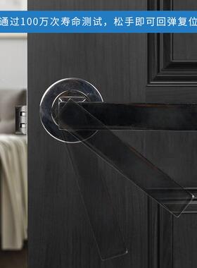 黑色门把手家直圆柱不标锈钢家用用卧手室木门室内门锁门把BS-002