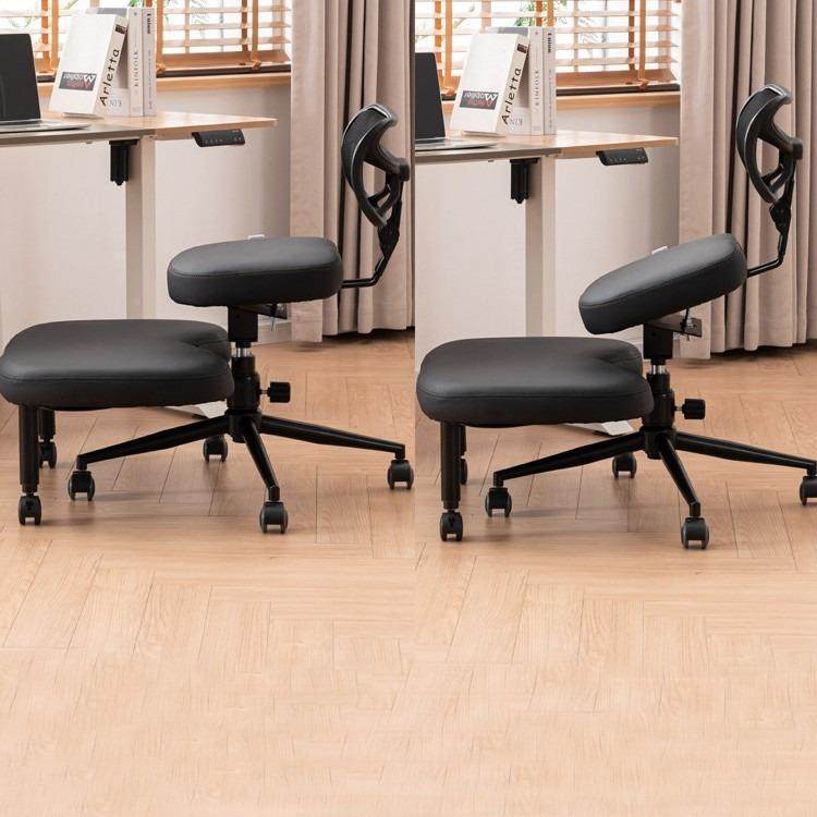 盘腿椅调节跪椅带轮子正姿椅升降打坐瑜可椅坐NHD坐相椅休闲伽椅