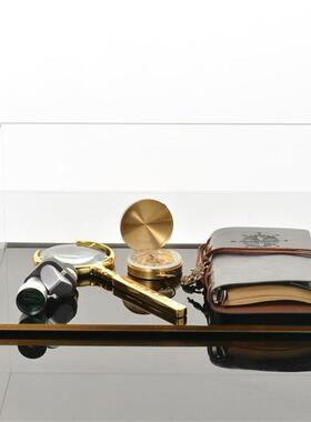 全套现ZAC桌面套装迷指望远镜南针记你事本样板房装饰简约亚克力