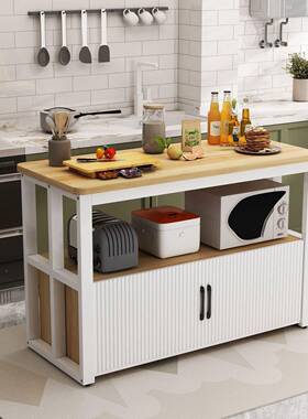 厨房Ae9Vj/FY落地多置物架层物收操纳架切菜作台多功能储柜橱柜家