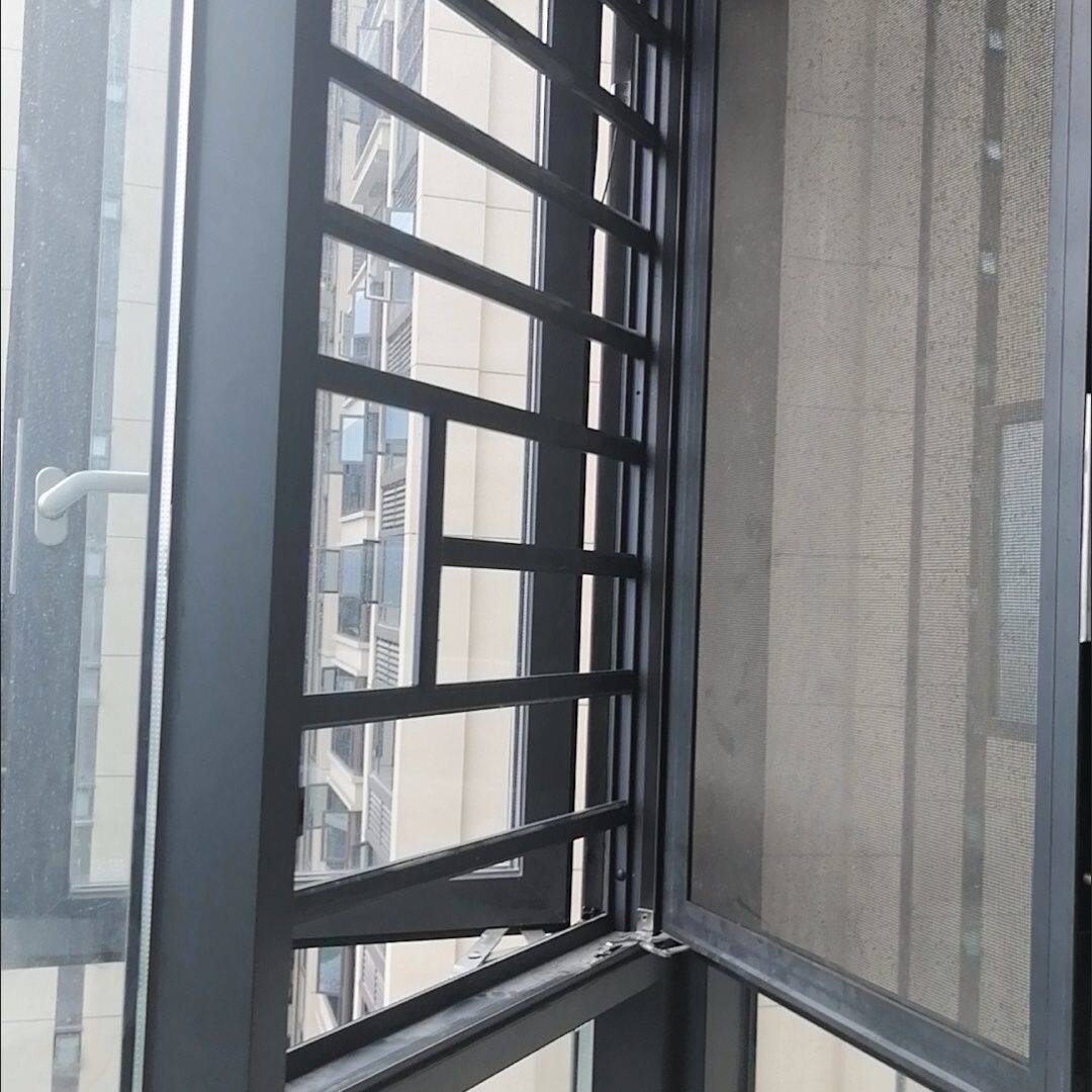 铝合金防盗窗防护栏系统窗防护栏儿童安全防护栏高层外开窗免打孔