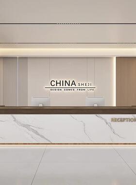 公司台接待台简前约现店代zy23265烤漆酒服务大厅培训机收构吧台