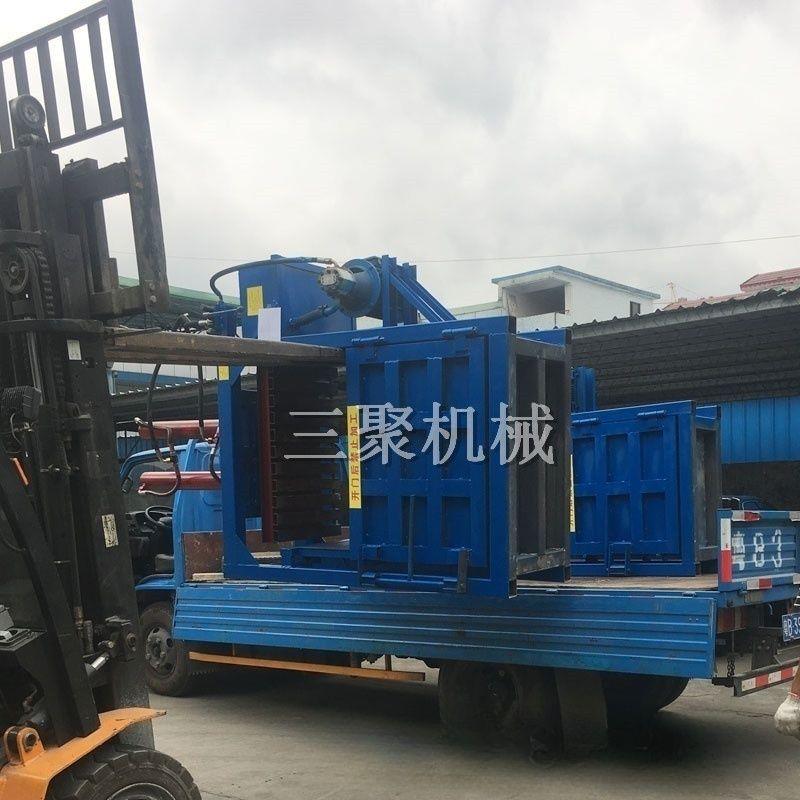 开四门式液压全自动碎布条打包机废纸压包机液压打包机设备