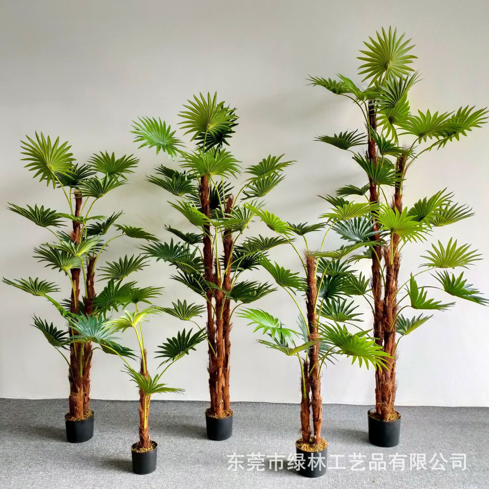 仿真多杆加密扇葵唐棕蒲葵细葵树盆栽室内软装橱窗摆件盆景可批发