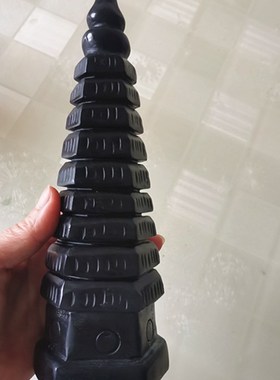 天然玉石雕刻黑墨玉文昌塔摆件9 13层客厅办公室书房装饰日常送礼