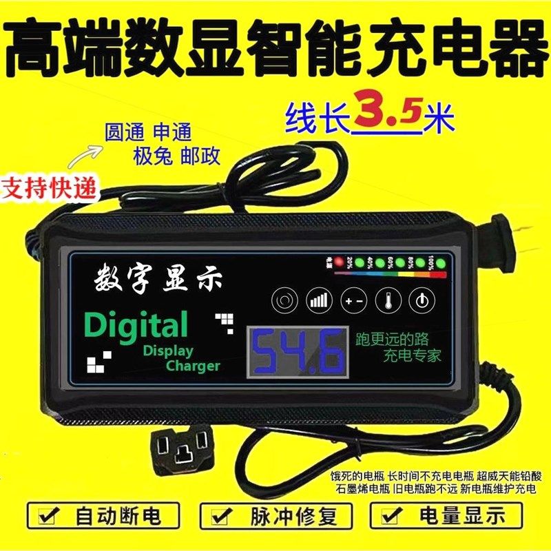 【电瓶修复器】激活新旧两三四轮车电池修复48V60v72电动车充电器